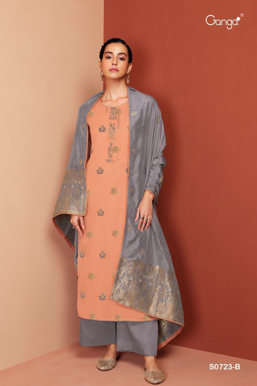 Ganga Vanya 723 Plazzo Style Suits Catalog Lowest Price