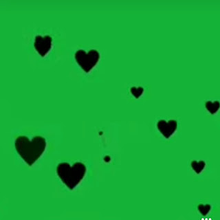 GreenScreen Black Heart Particle Template 2021