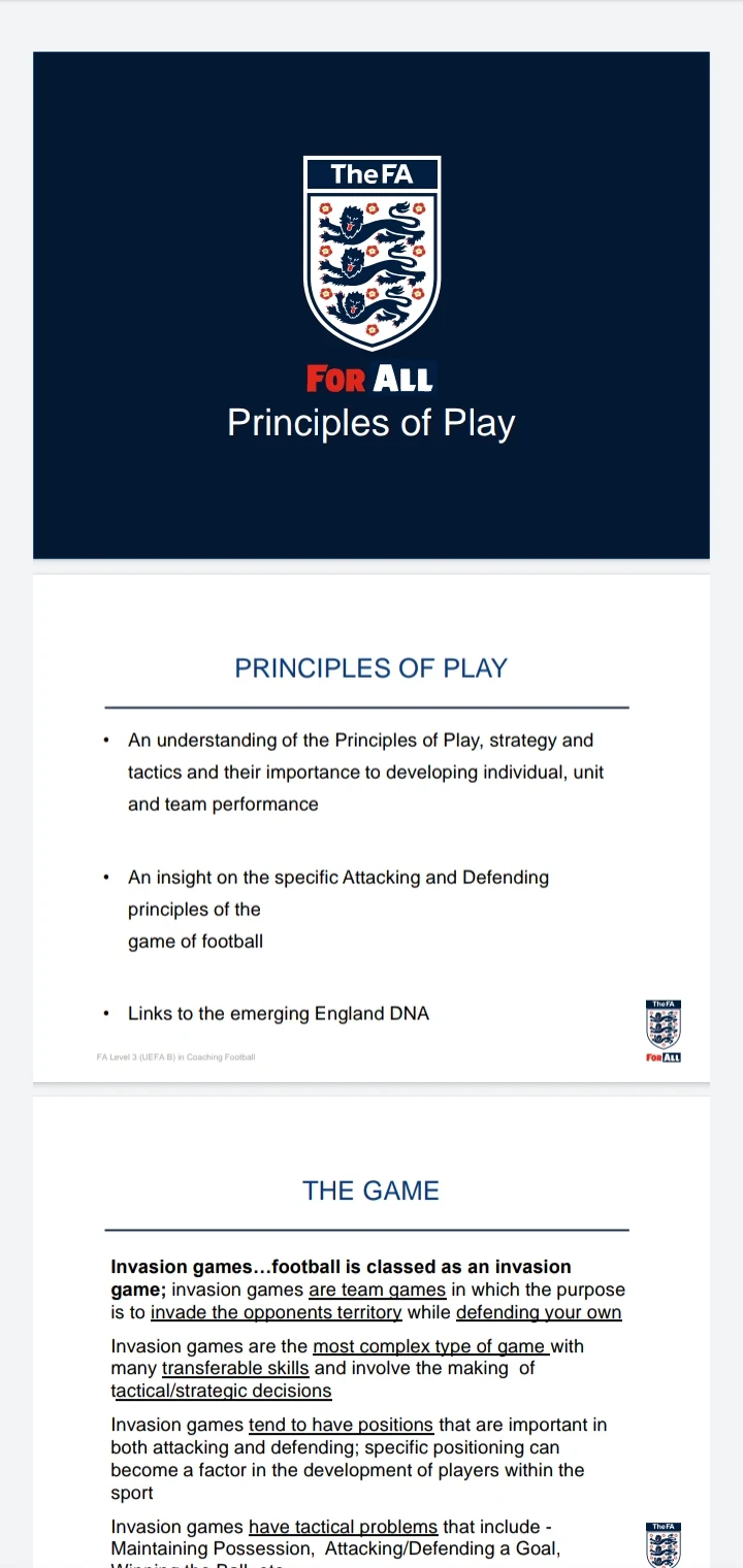 PRINCIPLES OF PLAY