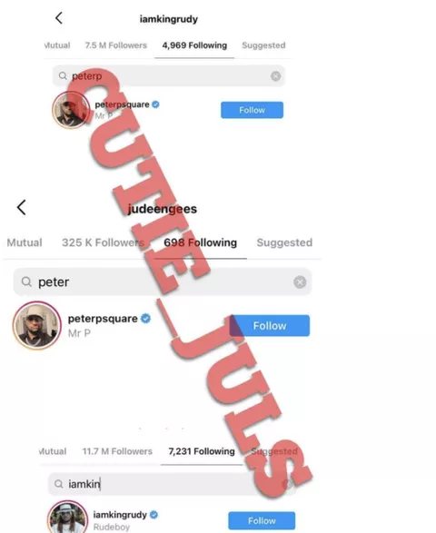  P Square Reunion: Paul Okoye And Peter Okoye Reconcile  As They Follow Each Other Back On Instagram