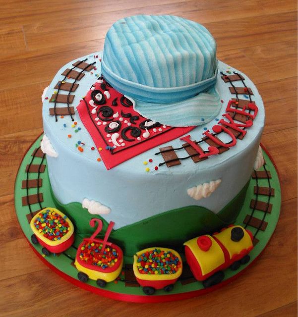 birthday train cake