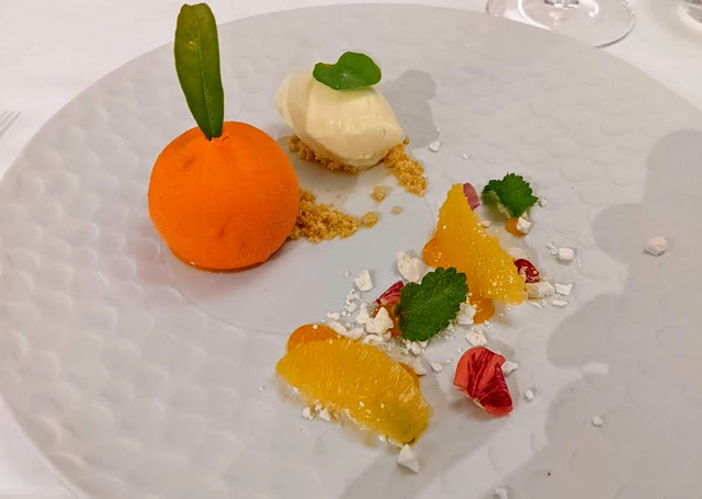 Coimbra in a day: Fake orange dessert at Arcadas in the Hotel Quinta das Lágrimas