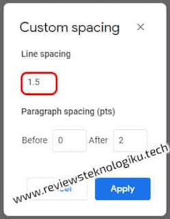 mengatur spasi word di google docs lewat android