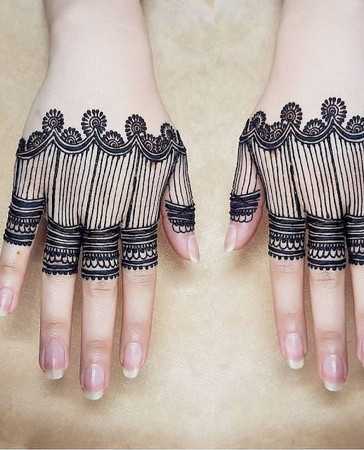 Elegant Traditional Mehndi Designs for Front & Back hand