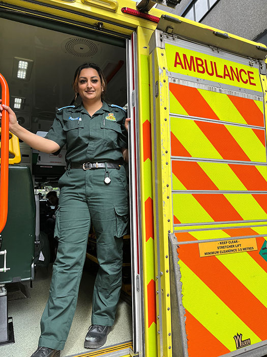 The 31-year-old works for the Ambulance Service