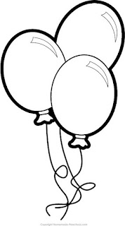 Balloons coloring page