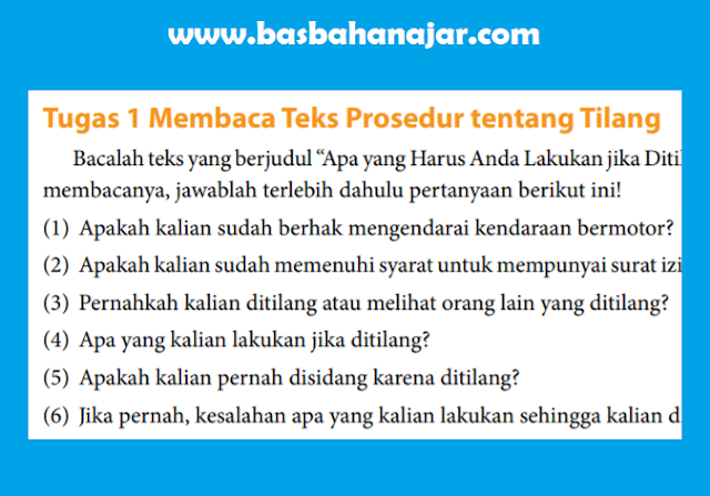 Bahasa Indonesia Kelas 10 Halaman 36, 37 Tugas 1 [Kunci Jawaban]