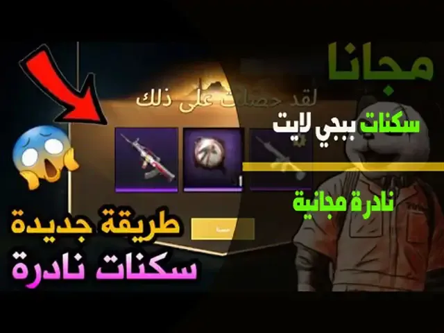 سكنات ببجي لايت نادرة مجانية