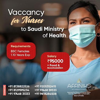 Vacancy for Nurses to Saudi Ministry of Health