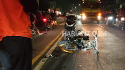 Lagi - lagi Diduga Herex Penyebannya, Mobil Expander Terlibat Kecelakaan Dengan Motor GL Tak Standar di Jalan Raya Ngawi - Madiun