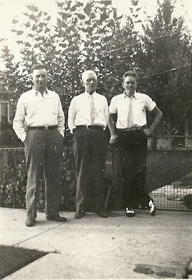 John Francis Carey and his cousins John and John Carey, Anaconda, MT, 1932