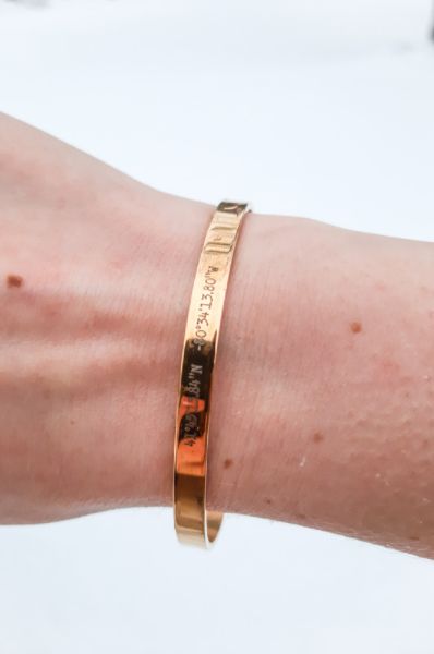 custom coordinates bracelet from Customcuff | On The Creek Blog // www.onthecreekblog.com