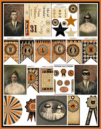 Vintage Halloween Digital Kit: Click on image to see more information.