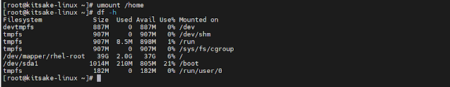 unmount home partition