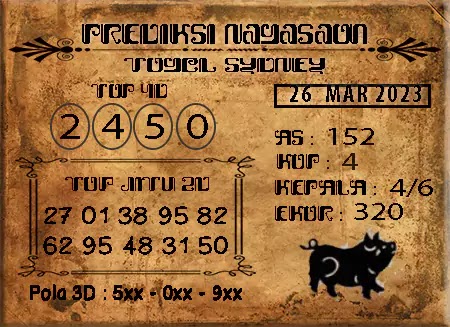 Prediksi Nagasaon Sdy Minggu 26-Mar-2023