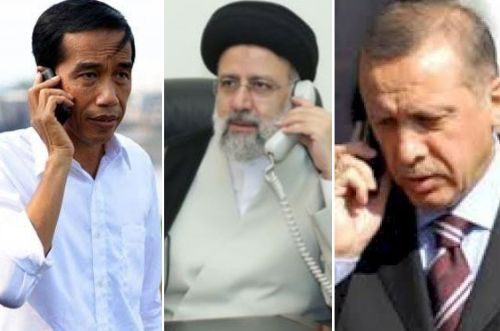 Setelah Telepon Jokowi, Presiden Iran Bertelepon dengan Erdogan Bahas Serangan Israel ke Palestina