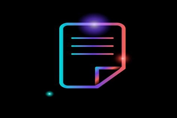 Aesthetic notes icon neon