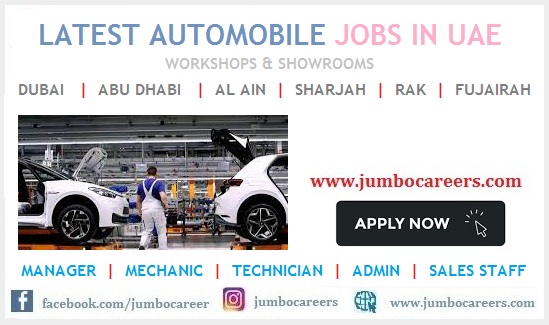 Diploma automobile jobs in gulf,  Automobile jobs in Dubai salary, Automotive jobs in UAE government, Automobile workshop jobs in Dubai,   automobile jobs in Dubai for Indian, Automobile jobs in Dubai Toyota