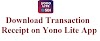 How to download transaction receipt in SBI Yono Lite?