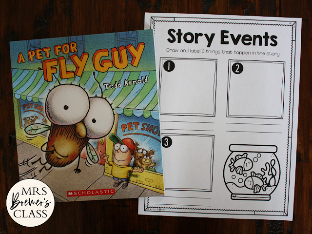 A Pet for Fly Guy book activities literacy unit with Common Core aligned book study companion activities for First Grade and Second Grade