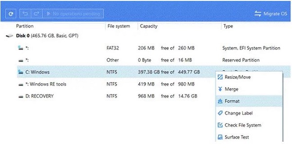 برنامج EaseUS Partition Master لإصلاح مشكلة عدم تهيئة ذاكرة الفلاش