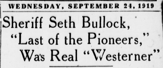 Death Notice. Sept. 24, 1919 ~