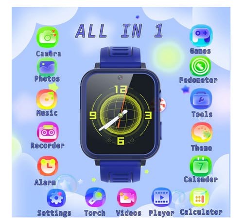 AIWIEP Camera Alarm Clock Calculator Kids Smart Watch