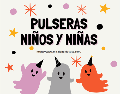 Pulseras para niños y niñas con temática de Halloween