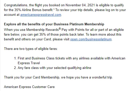 How to Use Amex Business Platinum Card 35% Airline Pay With Points Rebate