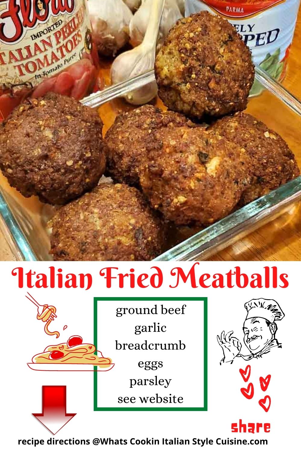 pin for later meatballs fried itaian style in a plate and how to make them