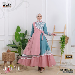 Koleksi  Gamis  Pesta Branded PN Fashion edisi PN GM 1421