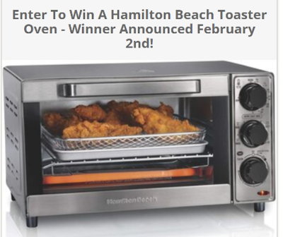 image shows a Hamilton Beach Toaster oven