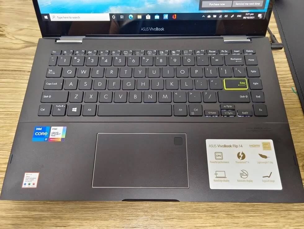 ASUS VivoBook Flip 14 (TP470) Keyboard and Touchpad
