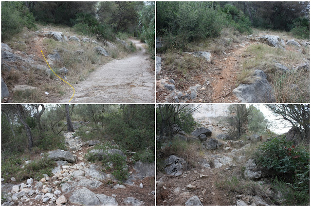 CALAFELL-MONTPAÓ-URBANITZACIÓ VALLDEMAR-TORRE D'EN VIOLA- EL PUJAL-LA TALAIA, corriol de pujada al poble abandonat de Montpaó