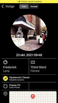 Screenshot Hipstamatic-instellingen Frederick + Third Ward
