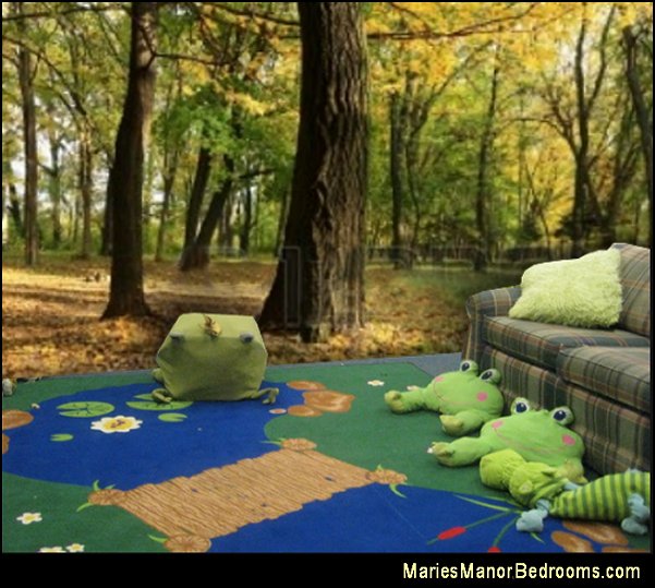 frog theme bedrooms frog themed playrooms frog pond rug forest wallpaper mural