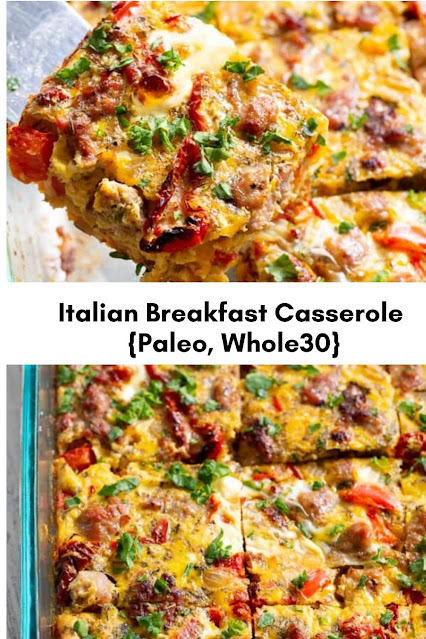 Italian Breakfast Casserole {Paleo, Whole30}