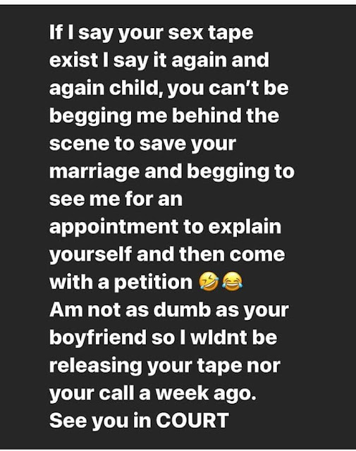 If i Say Your s!x tape exist i will say it again and again- Tonto Dikeh reacts to the 500M Petition Jane mena filed against her