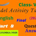 Model Activity Tasks | Second Language (English) | CLASS 5 | Part 8 | 2021 | PDF | Question & Answer