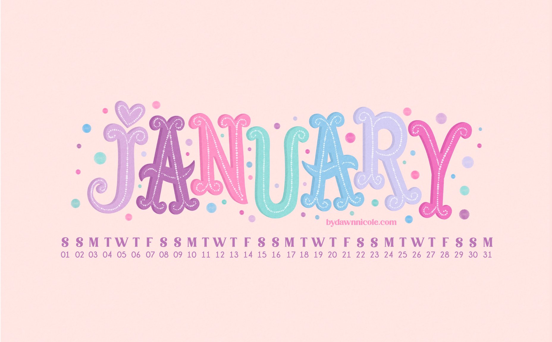 January 2022 Calendar Wallpaper