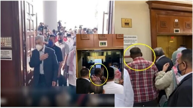 Baru je nak masuk lif, sekali kolar baju ‘uncle’ ditarik pengiring VVIP buat ramai geram