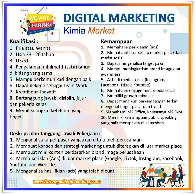 Loker Bandung Digital Marketing Kimia Market