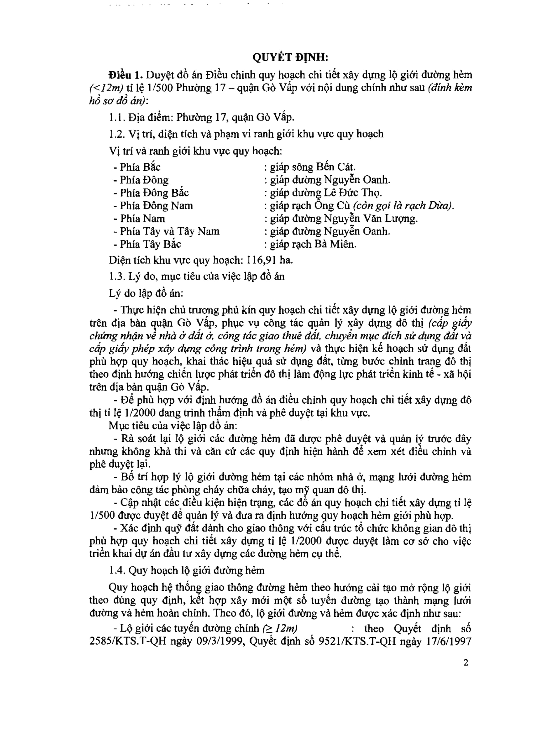 Quyết định số 429/QĐ-UBND quy hoạch lộ giới đường hẻm tỉ lệ 1/500 phường 17 quận Gò Vấp