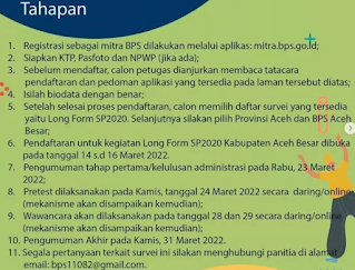 Lowongan Kerja Badan Pusat Statistik (BPS) Penempatan Aceh Besar