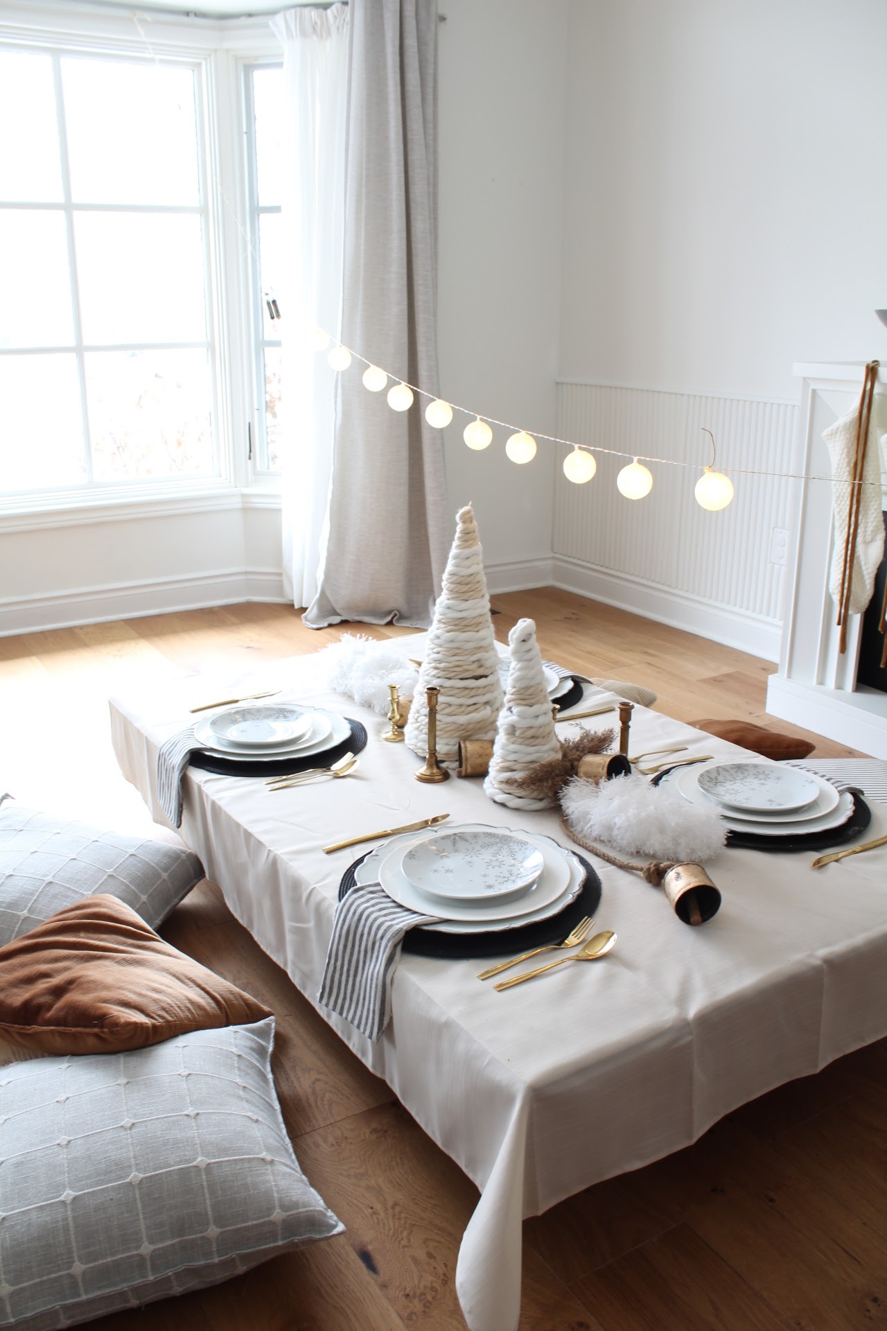 How to create a low boho Christmas Table