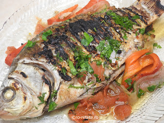 Saramura de peste caras cu legume la gratar si grill reteta pescareasca retete mancare cu pește in saramură,