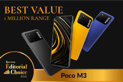 Poco M3 jadi best value smartphone 1 jutaan di Pricebook Editorial Choice 2021