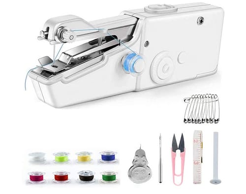 Atacesotaiv Mini Portable Handheld Sewing Machine