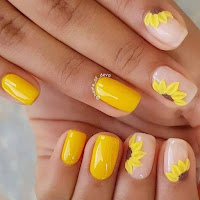 Diseños de uñas de girasoles