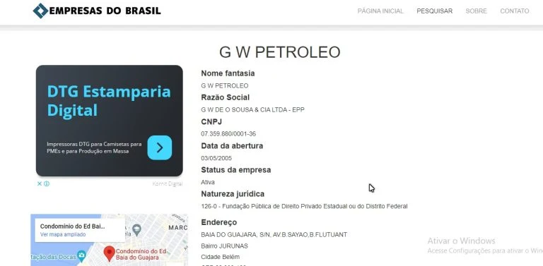 Dados da GW Petróleo, antecessora da Miramar.Reprodução